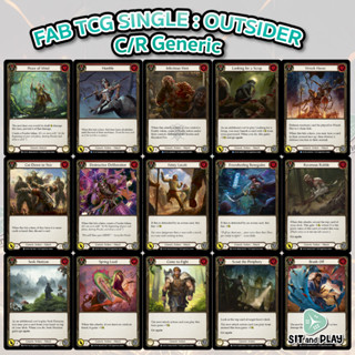 FAB TCG : Generic ระดับ C / R ชุด OUT แยกใบขาย การ์ดเกม