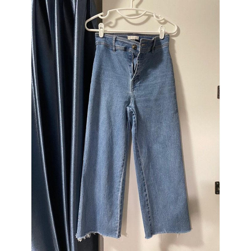 Used สภาพ 90% ยีนส์เอวสูง h&m eur36 uk8