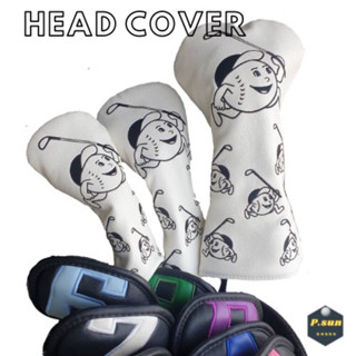 Head cover golf  ฝาครอบหัวไม้กอล์ฟ driver/fairway/Utility หนัง pu