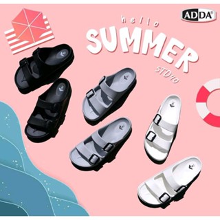 Adda.รองเท้าแตะสวม สองตอน​ นิ่ม​ เบา​ ไม่ลื่น​ เบอร์36-46.5TD40