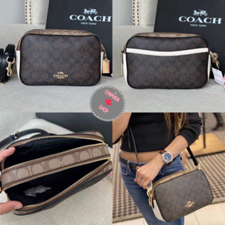 Coach Jes Crossbody In Blocked Signature Canvas แท้💯🤎🤎