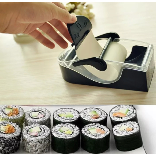 KHUNGUY ที่ม้วนชูชิ Sushi roll maker เครื่องม้วนชูชิ อุปกรณ์ทำซูชิ แบบโรล ถาดม้วนซูชิ เครื่องม้วนซูชิ-โรล เครื่องม้วนข้า
