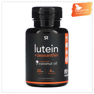 Sports research,Lutein + Zeaxanthin with Coconut Oil, 120 Veggie Softgels