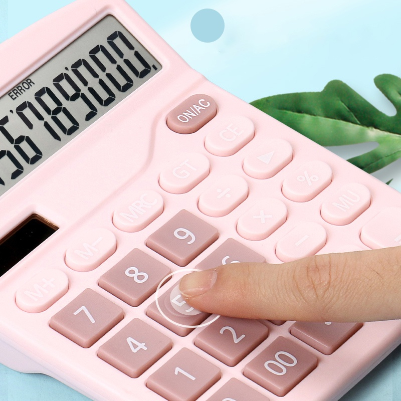 DEXIN bst เครื่องคิดเลขดิจิตอล 2 ระบบ  เครื่องคิดเลขดิจิตอล 12 หลักสีฟ้าชมพู DX-837B - รูปที่ 4