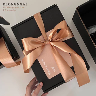 Luxury Black Gift Set – เซตกล่องของขวัญสีดำสุดหรูพร้อมตกแต่งครบชุด