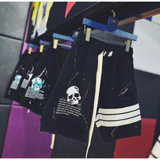 ขาสั้นดำ Holdem Black Premium Cotton Destroyed shorts