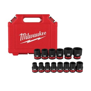 Milwaukee ชุดลูกบล็อกกระแทก 1/2 นิ้ว ( 14 ชิ้น ) รุ่น  49-66-7013 แท้