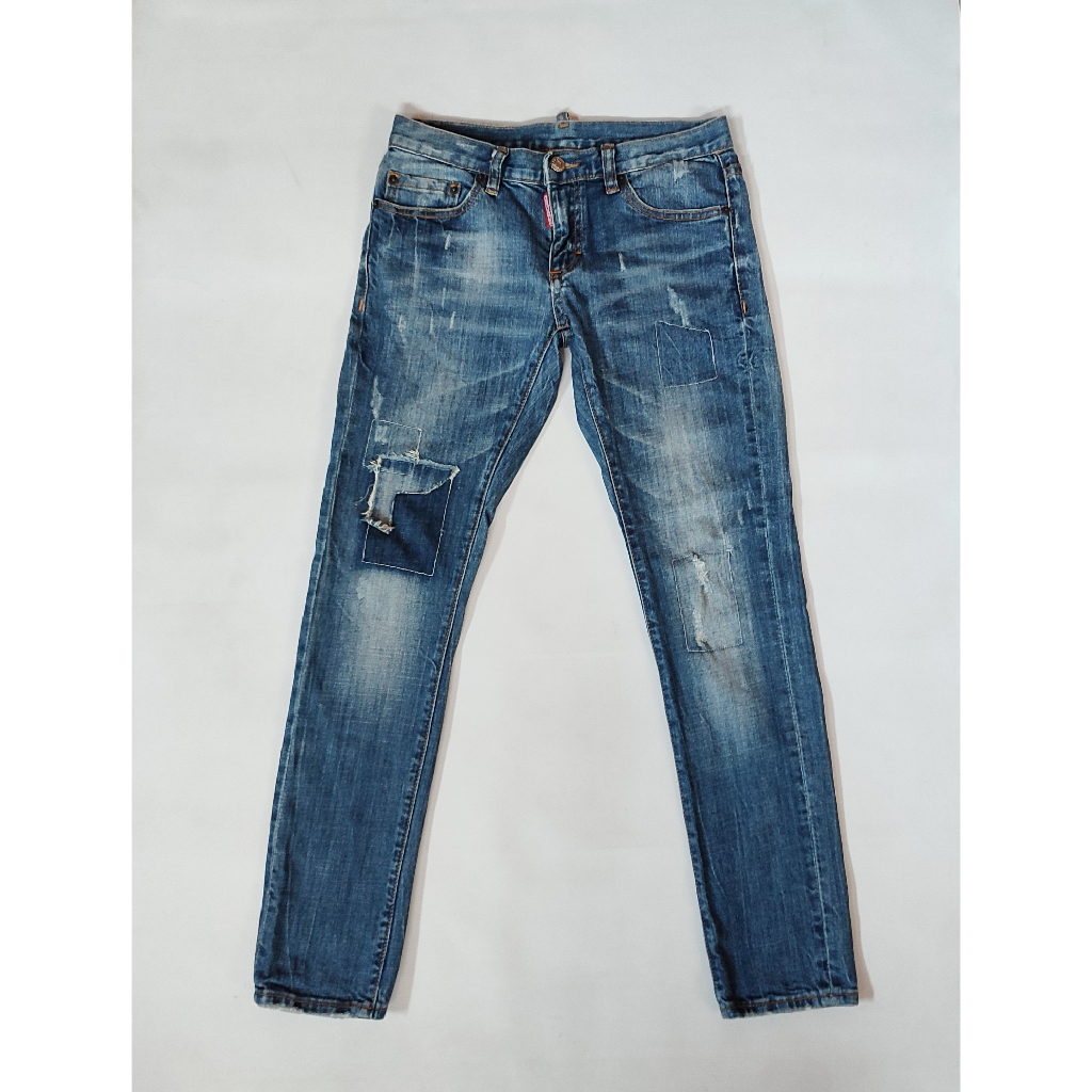 กางเกงยีนส์ สกินนี่ Dsquared2 jeans skinny Women MADE in ITALY เอวต่ำ28-29" มือ2 แบรนด์ สภาพดี สวยๆ 