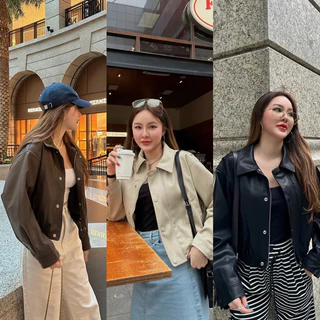 MALIMAYS - Leather Jacket แจ็คเก็ตหนัง