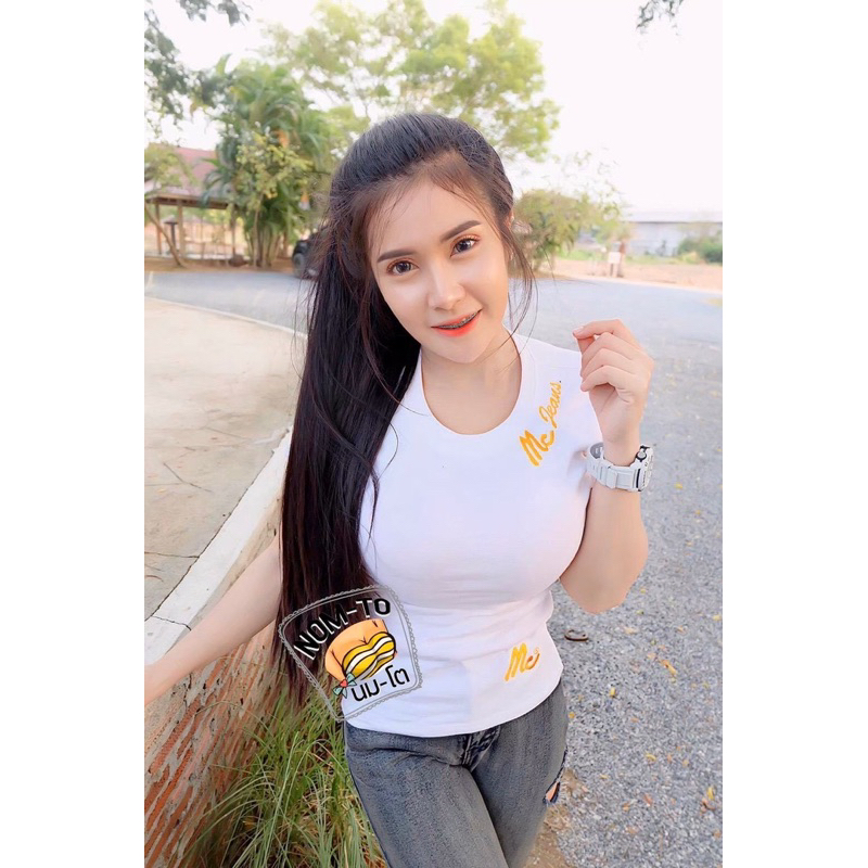 เสื้อยืดรัดรูปคอกลม/ใส่สบาย🔥มี9สี