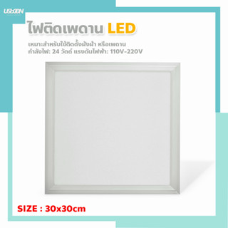 ไฟเพดาน โคมไฟฝังฝ้า PANEL LIGHT โคมไฟ LED ทรงเหลี่ยม แบบบาง