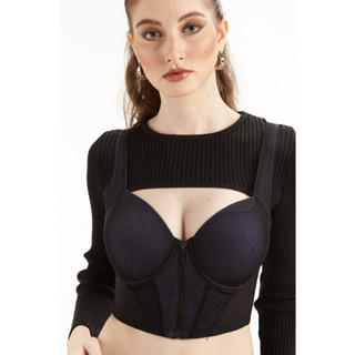 WIENNA Full Moon Bra แบบ Correst  NB41455 บรารู้ใจ สาวอกใหญ่  บราคัพใหญ่ มีโครง สีดำ