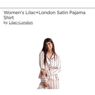 Women’ Lilac+London Satin Pajama Shirt