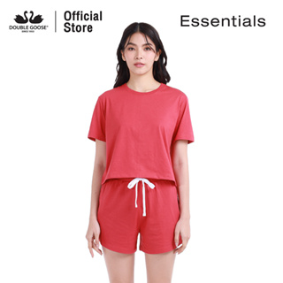 ห่านคู่ เสื้อครอปผู้หญิง คอกลม แขนสั้น รุ่น Essentials