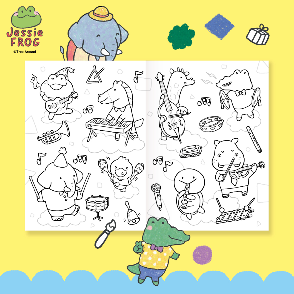 สวีทซัมเมอร์ : สมุดภาพระบายสี ลาย Jessie Frog ขนาด A4 - รูปที่ 3