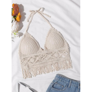 บราท่อนบน ชุดว่ายน้ำแบบถัก มีฟองน้ำ (Tankini)