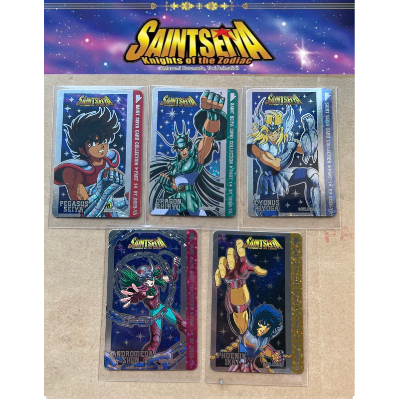 Oden-Ya [การ์ดโอเดนย่าเซนต์เซย่า Saint Seiya] ระดับ SR (ขอบเงิน) ครบชุด 5 ใบ