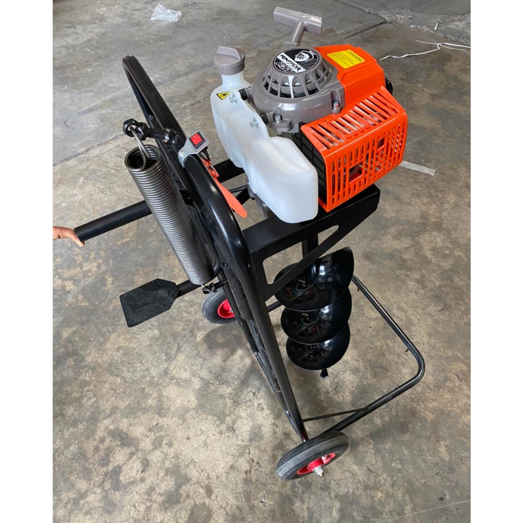 เครื่องเจาะดิน 2จังหวะ พร้อมดอกเจาะ 8 นิ้ว แม็คนั่มแร็พเตอร์  63 ซีซี รหัส 85-05290