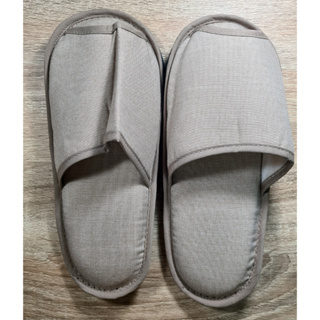 3 คู่ รองเท้าใส่เดินในบ้าน Slipper Free Size สีน้ำตาลอ่อน ของใหม่ ผ้าฝ้าย พื้นยาง