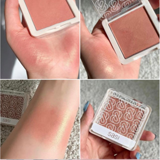 sasi Girls Can Shine Blush On สี S01 บลัชออนผสมชิมเมอร์โทนทองละเอียดๆ สีพีชอมน้ำตาล