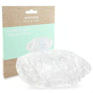 WATSONS Watsons Shower Cap Pack วัตสันหมวกคลุมผมขณะอาบน้ำ แพ็ค 3 ชิ้น