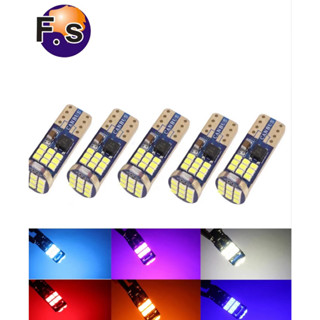 FS หลอดไฟหรี่ LED T10 27SMD CANBUS 5050 194 168 W5W สําหรับติดป้ายทะเบียนรถยนต์ (1 ชิ้น)