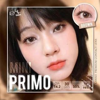💖 Kitty kawaii ๑ mini Primo สายตา -00 ถึง -1000 brown gray Contact lens ราคาถูก คอนแทคเลนส์ บิ๊กอาย ฟรีตลับ