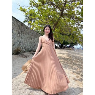 Skytadress summer collections ผ้าไหมอิตาลี ผูกหลัง พร้อมส่ง