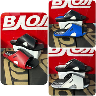รองเท้าแตะผู้ชายแบบสวมแบรนด์บาโอจิ[Baoji]แท้100%/รุ่นPU848สีขาวดำ/แดงดำ/น้ำเงินดำ&gt;39-44&lt;ราคา350฿ลด290฿เกรดพรีเมี่ยมค่ะ