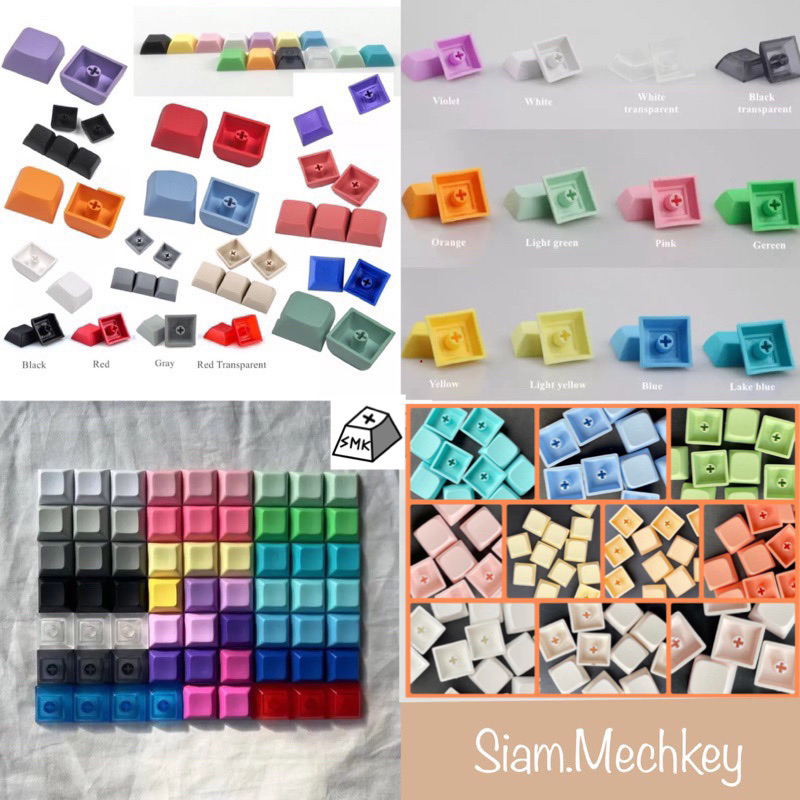 พร้อมส่ง ของแท้ คุณภาพดี 52สี PBT คีย์แคปเปล่า ใส สี DSA XDA profile blank keycap ไม่พิมพ์อักษรตกแต่
