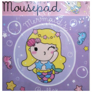 Mouse Pad แผ่นรองเมาส์ ลายการ์ตูนน่ารัก Size 21.8 x 19.8 cm.