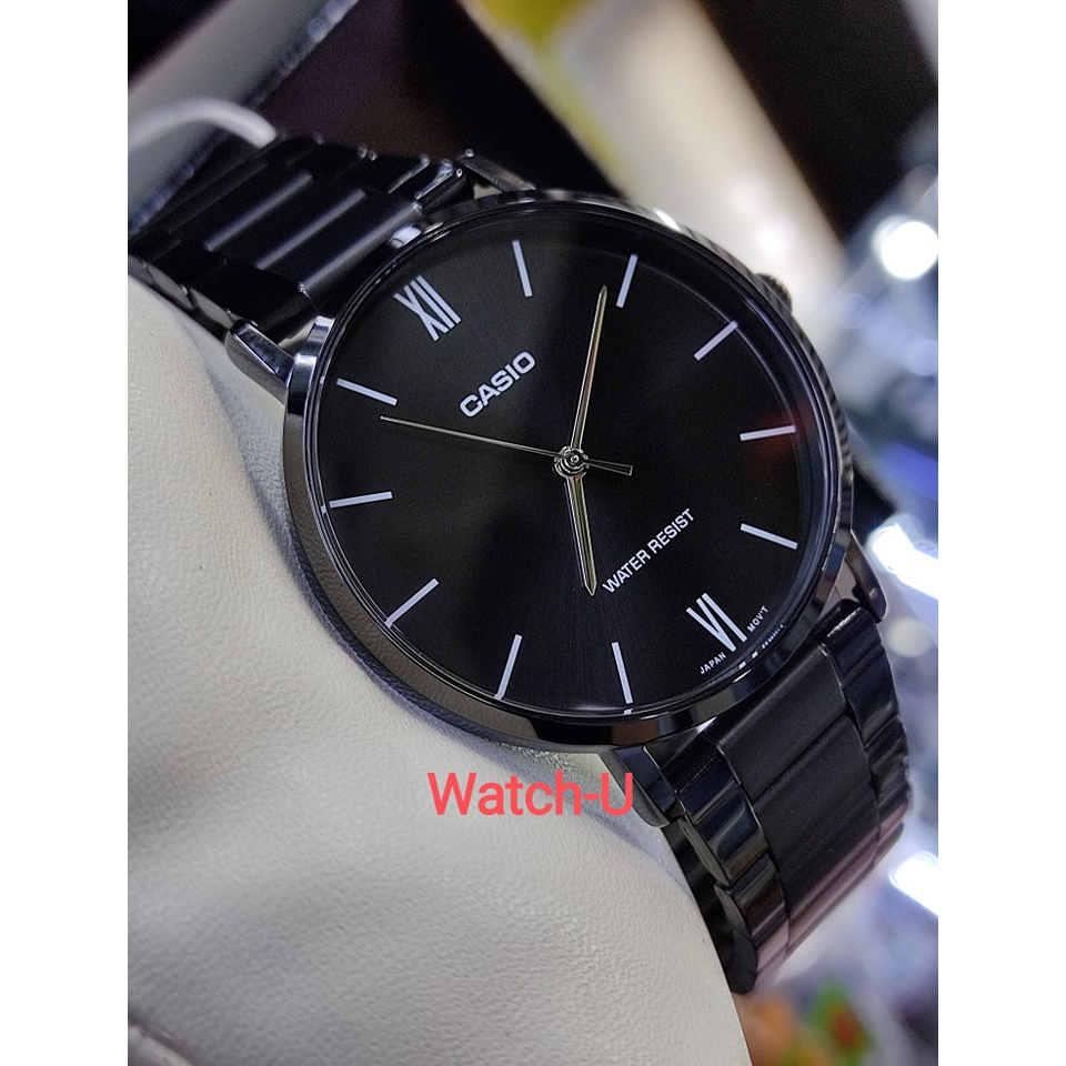 นาฬิกา CASIO Standard Analog สไตล์มินิมอล MTP-VT01 รุ่น MTP-VT01B-1B