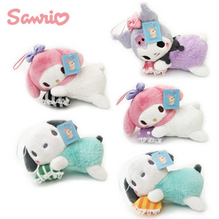 ตุ๊กตา คุโรมิ มายเมโลดี้ สุนัขพีซี หมอบ หันข้าง  / Kuromi Mymelody and Pochacco / Sanrio 9 นิ้ว