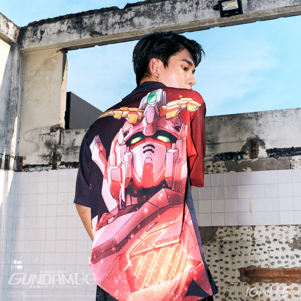 [พร้อมส่ง] IGNITE GUNDAM APPAREL เสื้อฮาวายกันดั้ม GUNDAM RX-78-2 ...