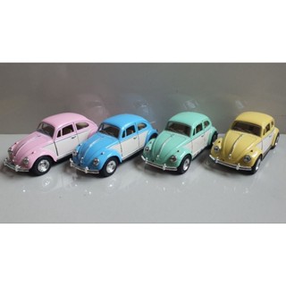 โมเดลรถเหล็ก VW Beetle  สเกล 1:32  ยาวประมาณ 12-13cm เปิดประตูได้