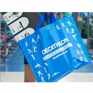 ถุงหิ้ว Decathlon สีฟ้า ใบใหญ่ ใส่ของได้เยอะ ทนทาน ของแท้จากshop