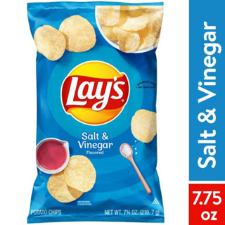 Lays salt &amp; vinegar 6.5oz เลย์อเมริกา🇺🇸 รสเกลือ ไวเนการ์