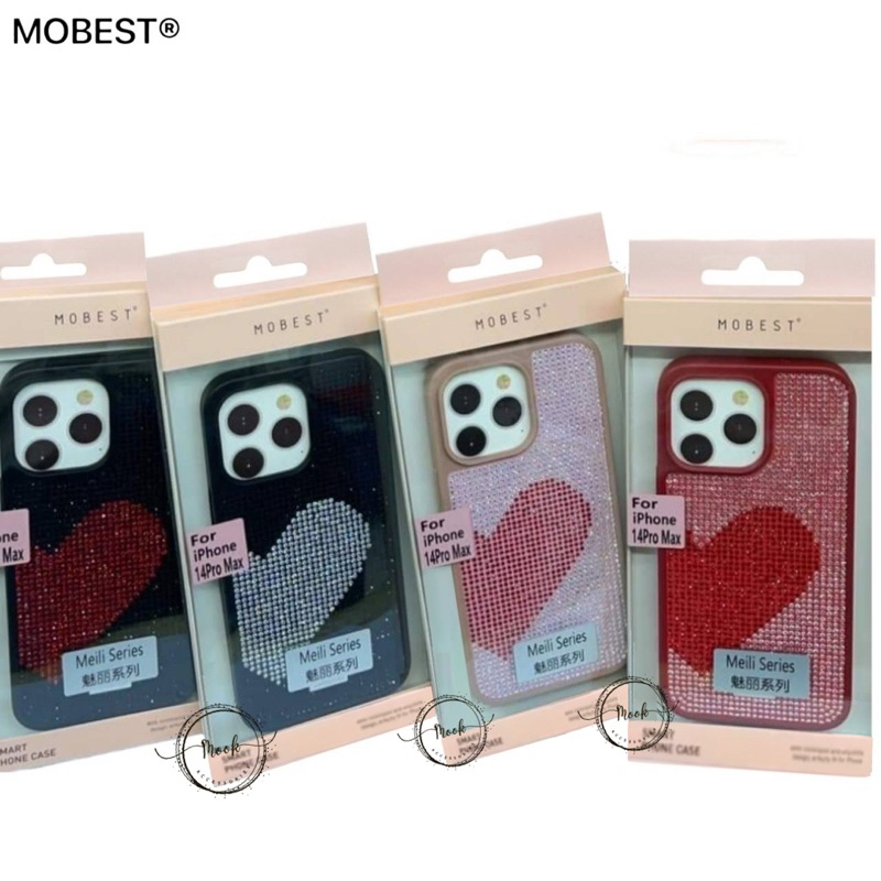 Mobest  เคสเพชรหัวใจ เพชรแน่น iPhone14 (2022)
