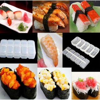 Sushi Maker ที่ทำชูชิ อุปกร์ทำข้าวปั้น แม่พิมพ์ทำซูชิข้าวปั้น กดอุปกรณ์เบนโตะแบบ 5 ช่อง