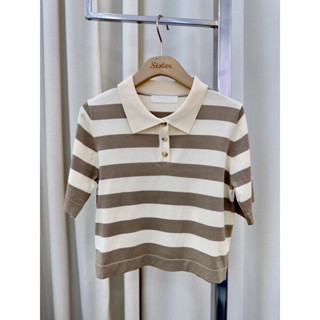 Stripe knitting Top เสื้อผ้านิตลายขวาง