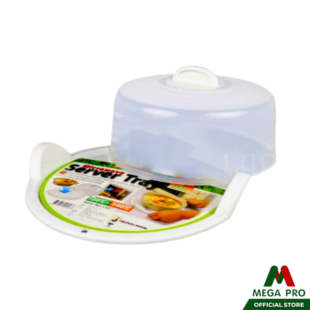 Megapro - Micronware 5307 , 5304 ชุดถาดรอง+ฝาครอบไมโครเวฟ สำหรับอุ่นอาหารกันอาหารกระเด็น