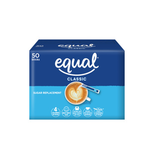 Equal classic 50 ซอง แถม! 10 ซอง อิควล คลาสสิค ผลิตภัณฑ์ให้ความหวานแทนน้ำตาล