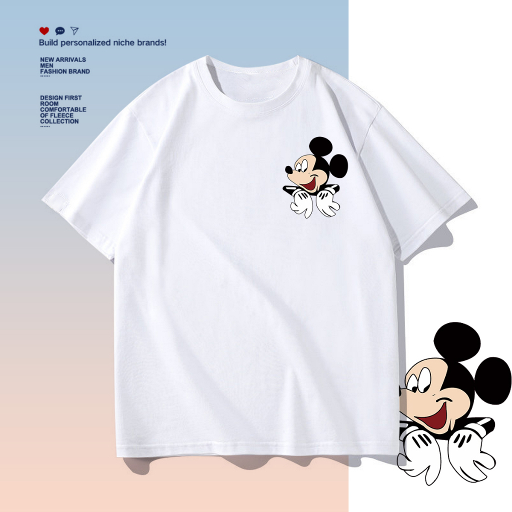 D429B (พร้อมส่ง）เสื้อยืดแขนสั้น สำหรับชายและหญิง.ลายแฟชั่นนานาชาติ ใส่เที่ยวออกกำลังกายได้