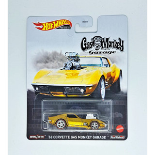 โมเดลรถเหล็ก Hot Wheels Premium Gas Monkey Garage 68 Corvette