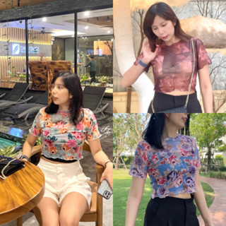 พร้อมส่งถูกสุด❗️เสื้อซีทรู เสื้อชีฟอง เสื้อครอปซีทรู y2k เสื้อสงกรานต์