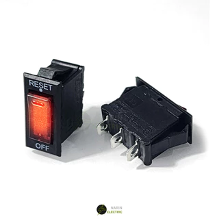 โอเวอร์โหลดสวิทช์ 10A 15A 250V สวิทช์รีเซ็ต (Overload Switch) Reset Switch