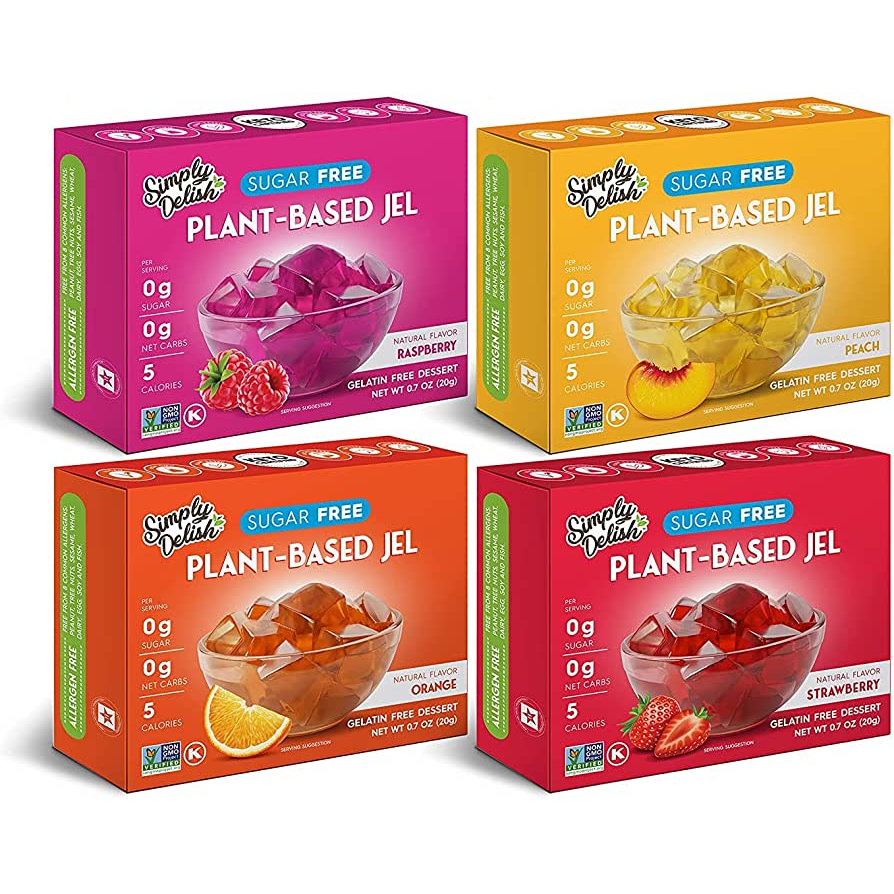 [พร้อมส่ง] สินค้านำเข้า ของแท้ 100% เยลลี่คีโต ทำจากพืช Natural Simply Delish, Plant Based Jel, 0.7 oz (20 g)