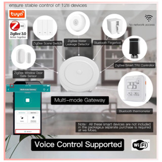 Tuya multi mode Gateway Zigbee 3.0 เขื่อมต่ออุปกรณ์ได้มากถึง 128อุปกรณ์ Wifi Bluetooth