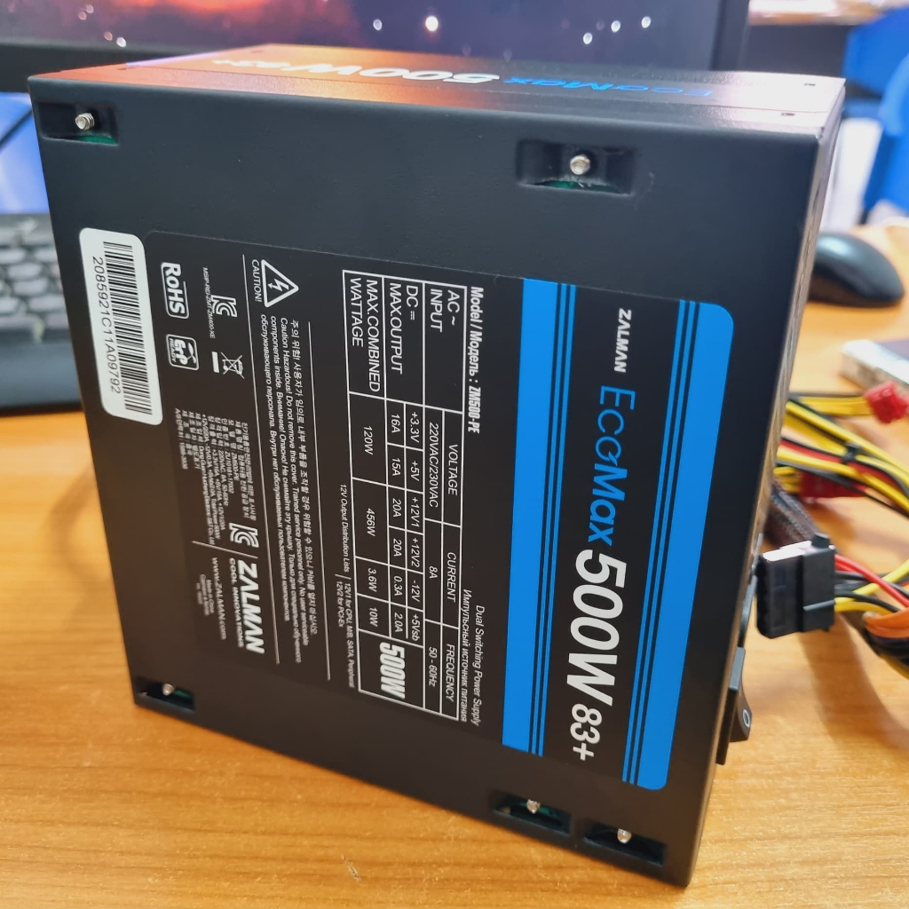 อุปกรณ์จ่ายไฟ PSU ZALMAN EcoMax 500W 83+ มือ2 สภาพใหม่ ใช้งานปกติ-ประกันใจ 7 วัน