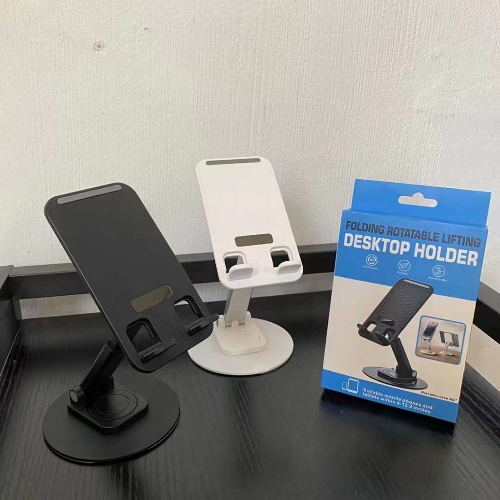 แท่นวางโทรศัพท์ที่ใช้งานได้จริงหมุนได้ 360 องศาอลูมิเนียมอัลลอยด์รองรับโทรศัพท์ตั้งโต๊ะแท็บเล็ตแท่นวางอเนกประสงค์